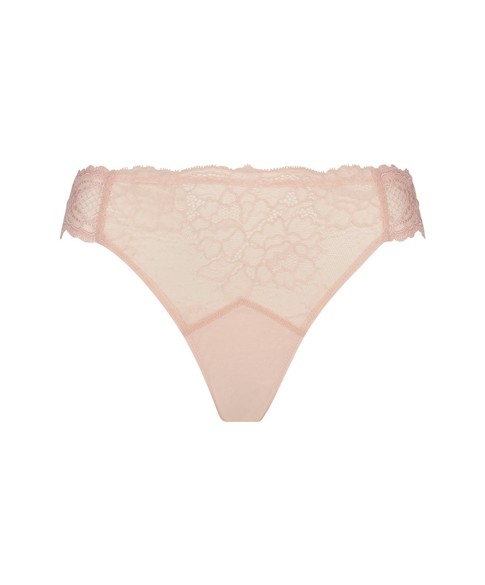 Culotte italienne Lise Charmel Sublime en Dentelle rose poudre ACH0713-OS