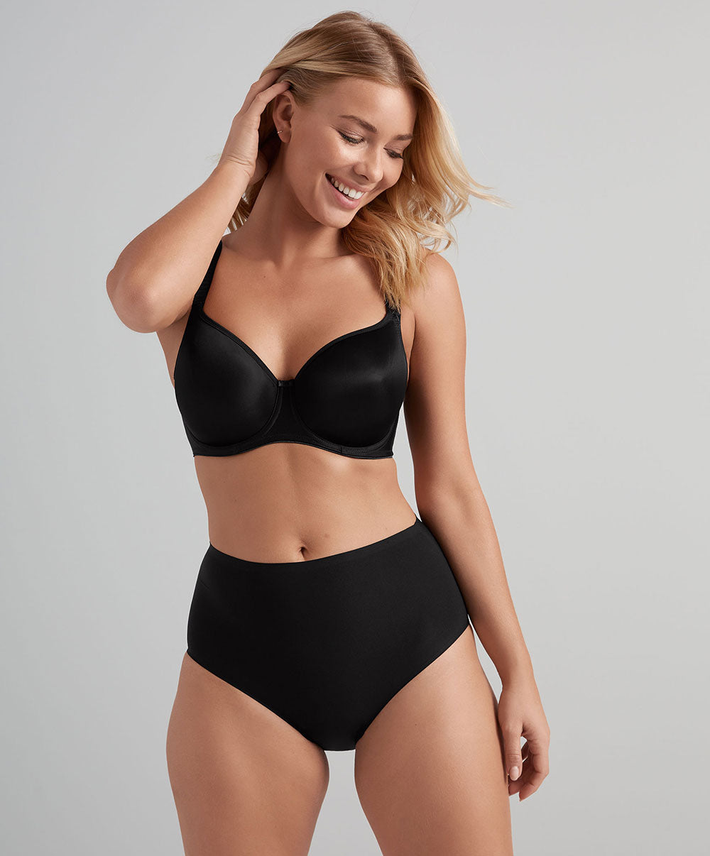 Slip invisible stretch taille haute Fantasie Smoothease noir FL2328-BLK