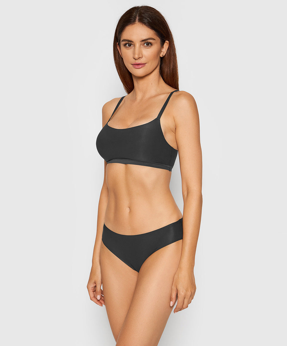 Slip taille basse Chantelle Soft Stretch gris profond C26430-0SE