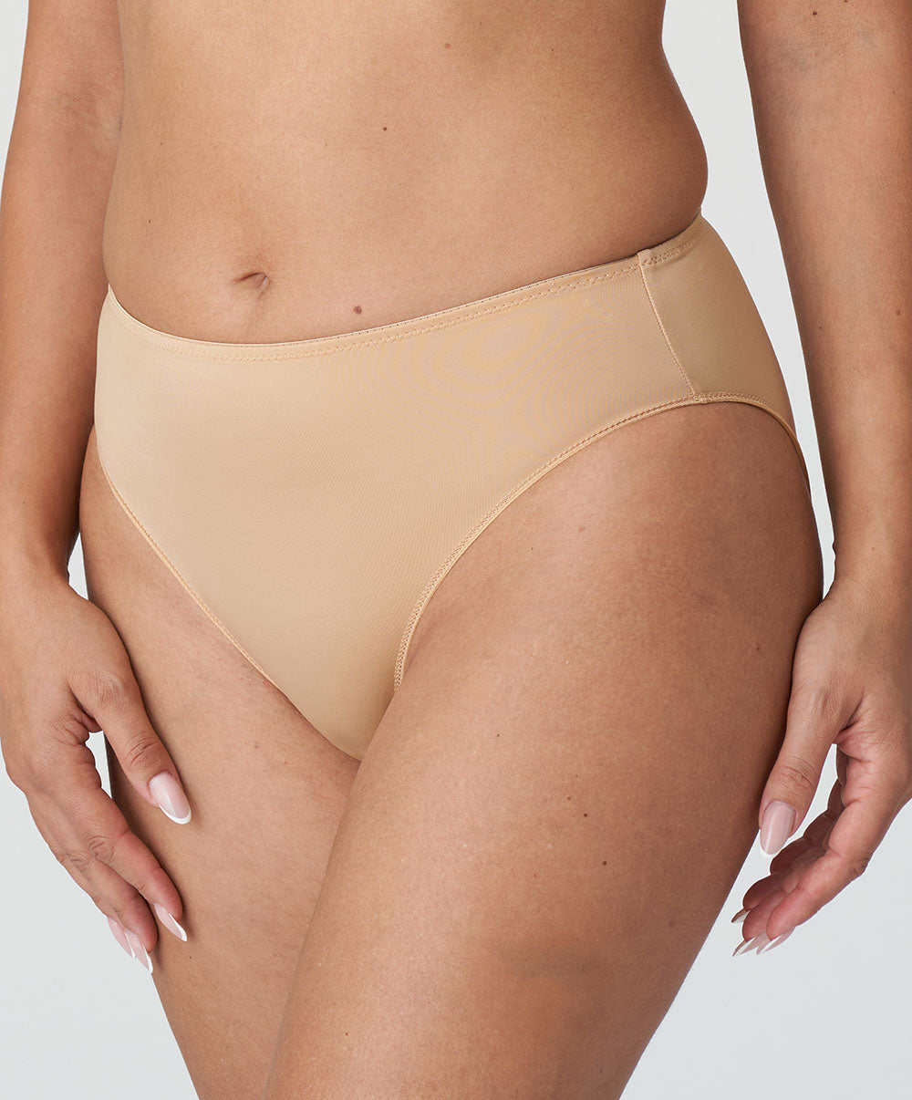 Slip taille haute invisible PrimaDonna Satin cognac 0561331-COG
