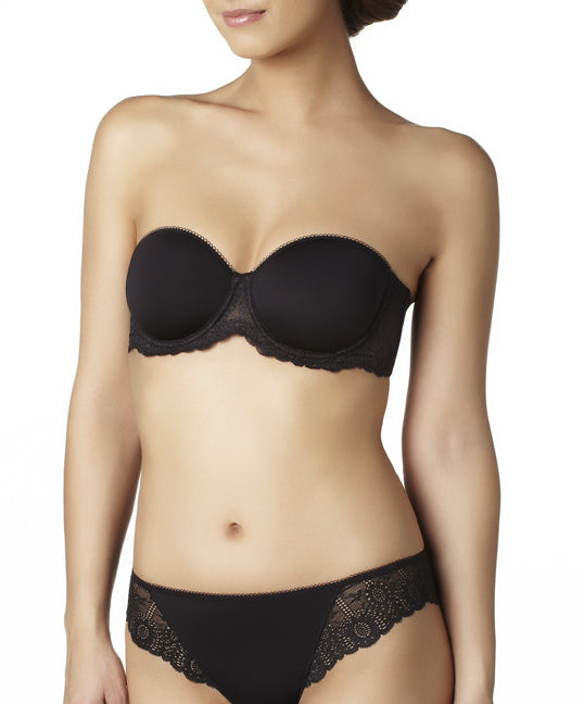 Soutien-gorge Sans Bretelles Lisse Caressence Simone Perele Noir
