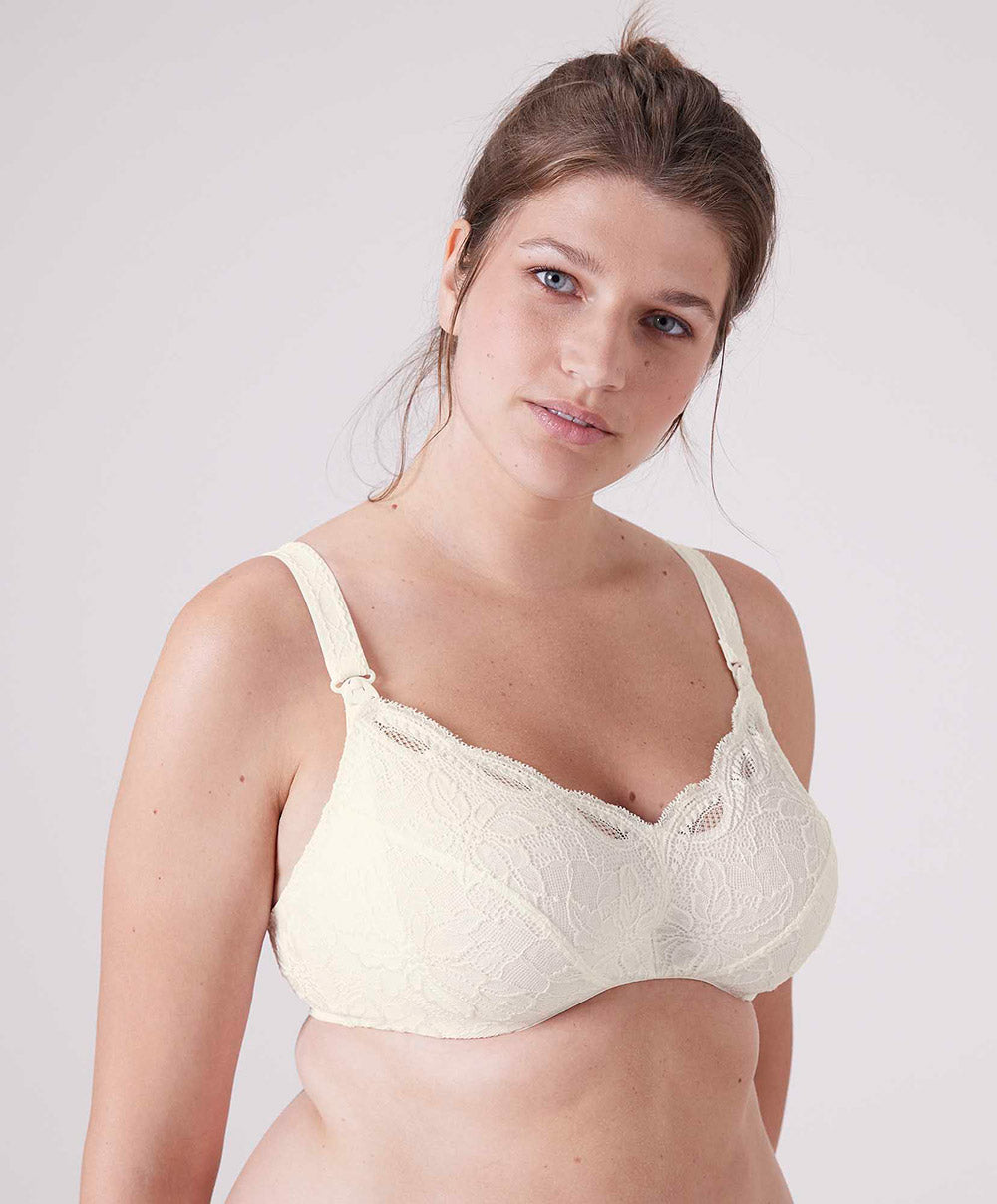 Soutien-gorge d'allaitement armatures amovibles grande taille Simone Pérèle Eden naturel 12E399-030