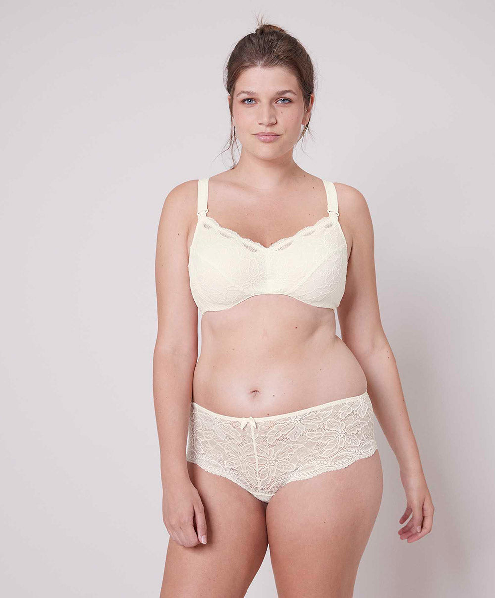 Soutien-gorge d'allaitement armatures amovibles grande taille Simone Pérèle Eden naturel 12E399-030