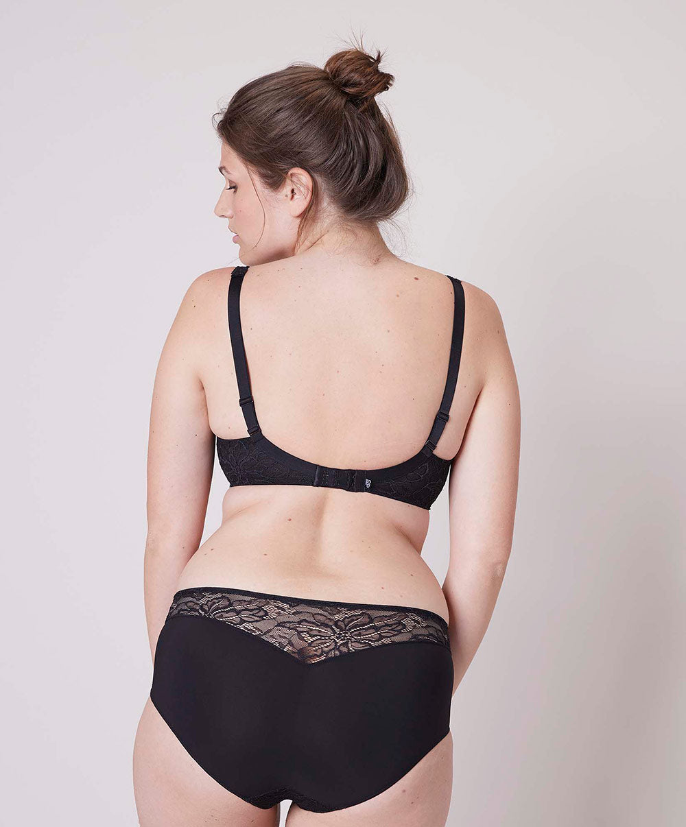 Soutien-gorge d'allaitement armatures amovibles grande taille Simone Pérèle Eden noir 12E399-015