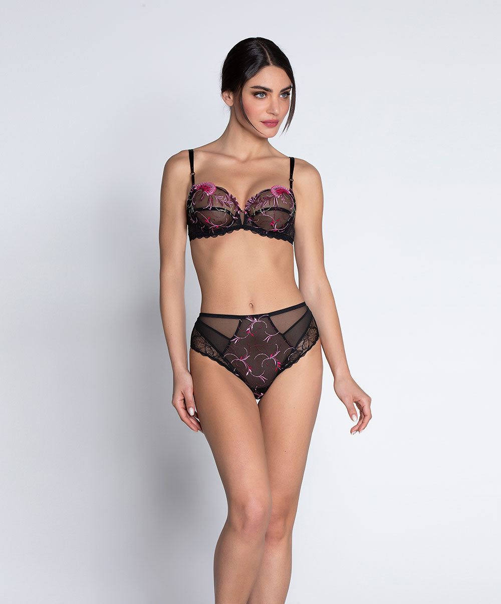 Soutien-gorge armatures Lise Charmel Floraison Passion safran rose ACH6086-SR