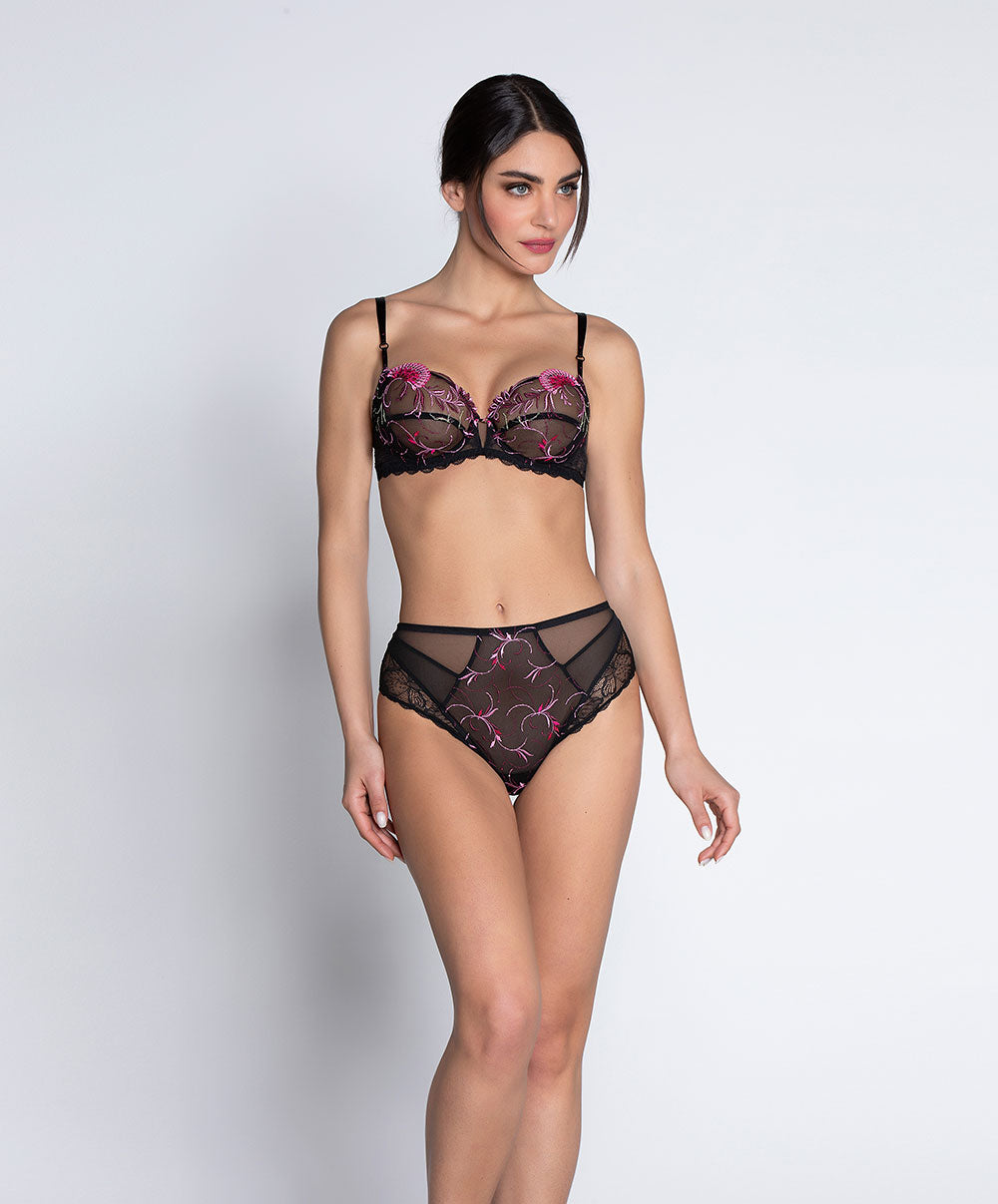 Soutien-gorge armatures Lise Charmel Floraison Passion safran rose ACH6086-SR