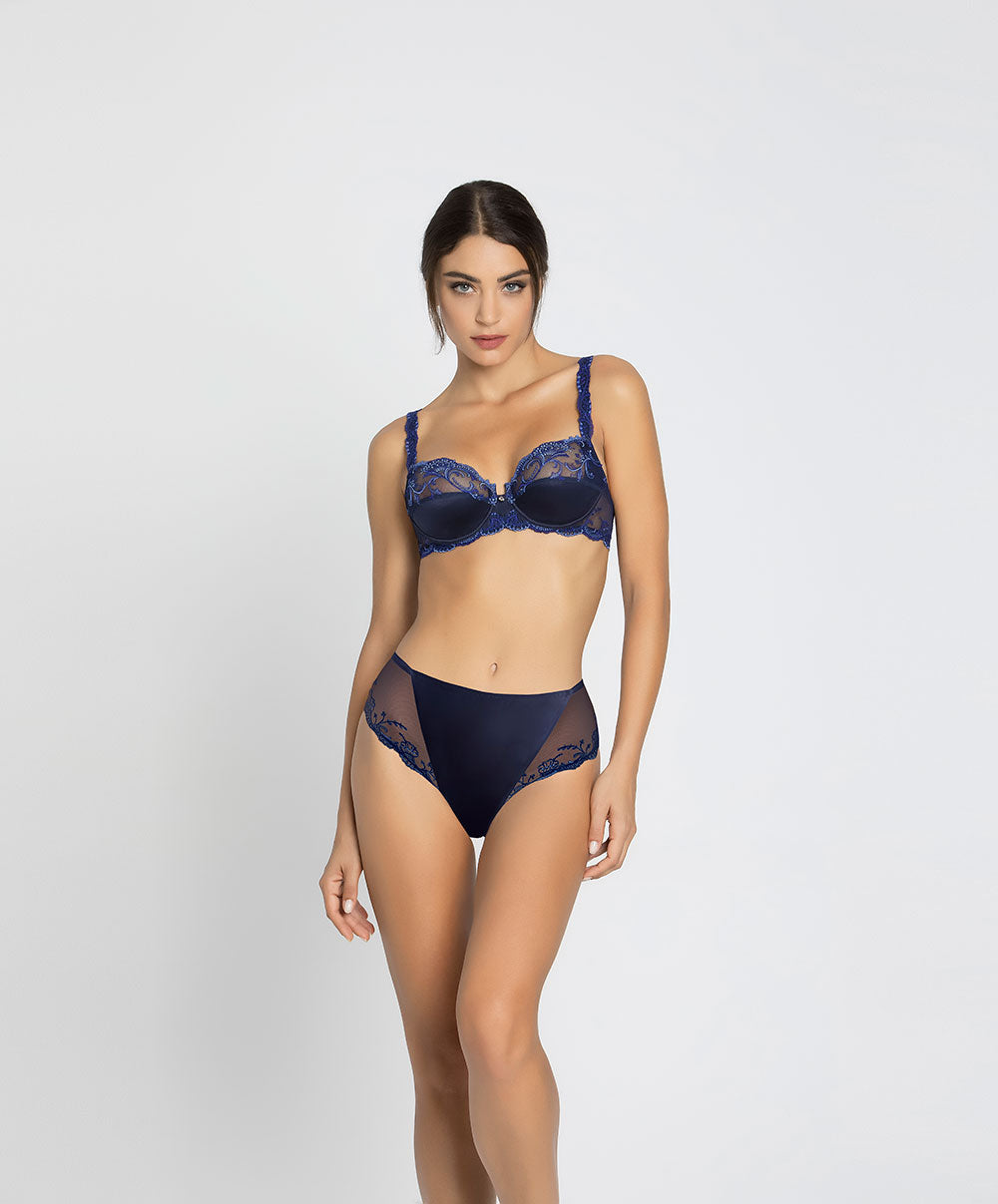 Soutien-gorge armature en soie Lise Charmel Splendeur Soie bermudes bleu ACC6080-BS