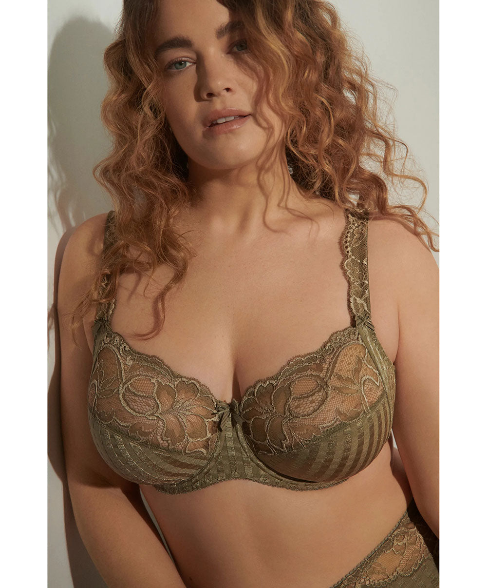 Soutien-gorge armatures emboitant 3 parties dentelle PrimaDonna Madison golden olive 0162120-0162121-GOO