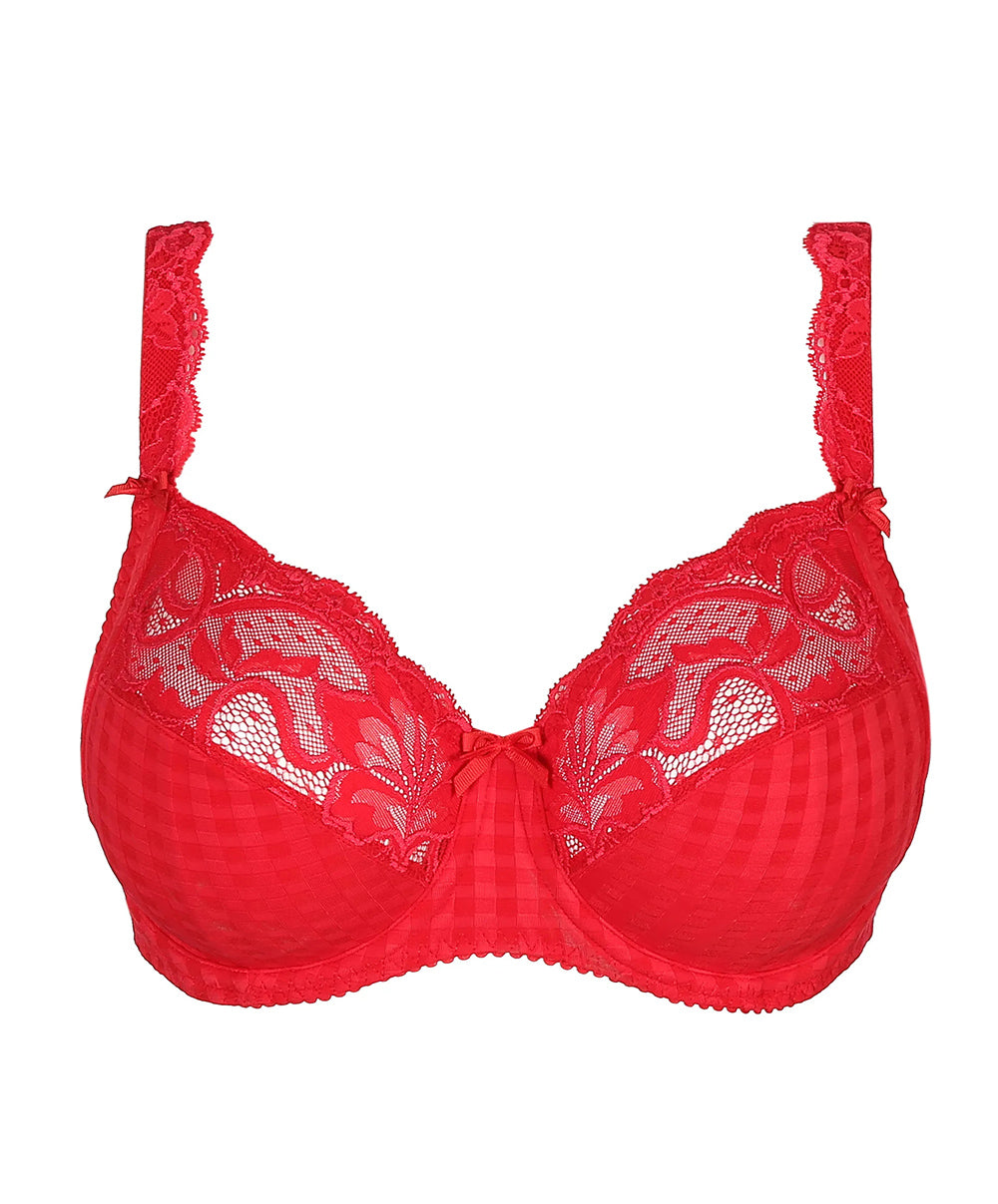 Soutien-gorge armatures emboitant 3 parties dentelle PrimaDonna Madison rouge scarlet 0162120-0162121-SCA