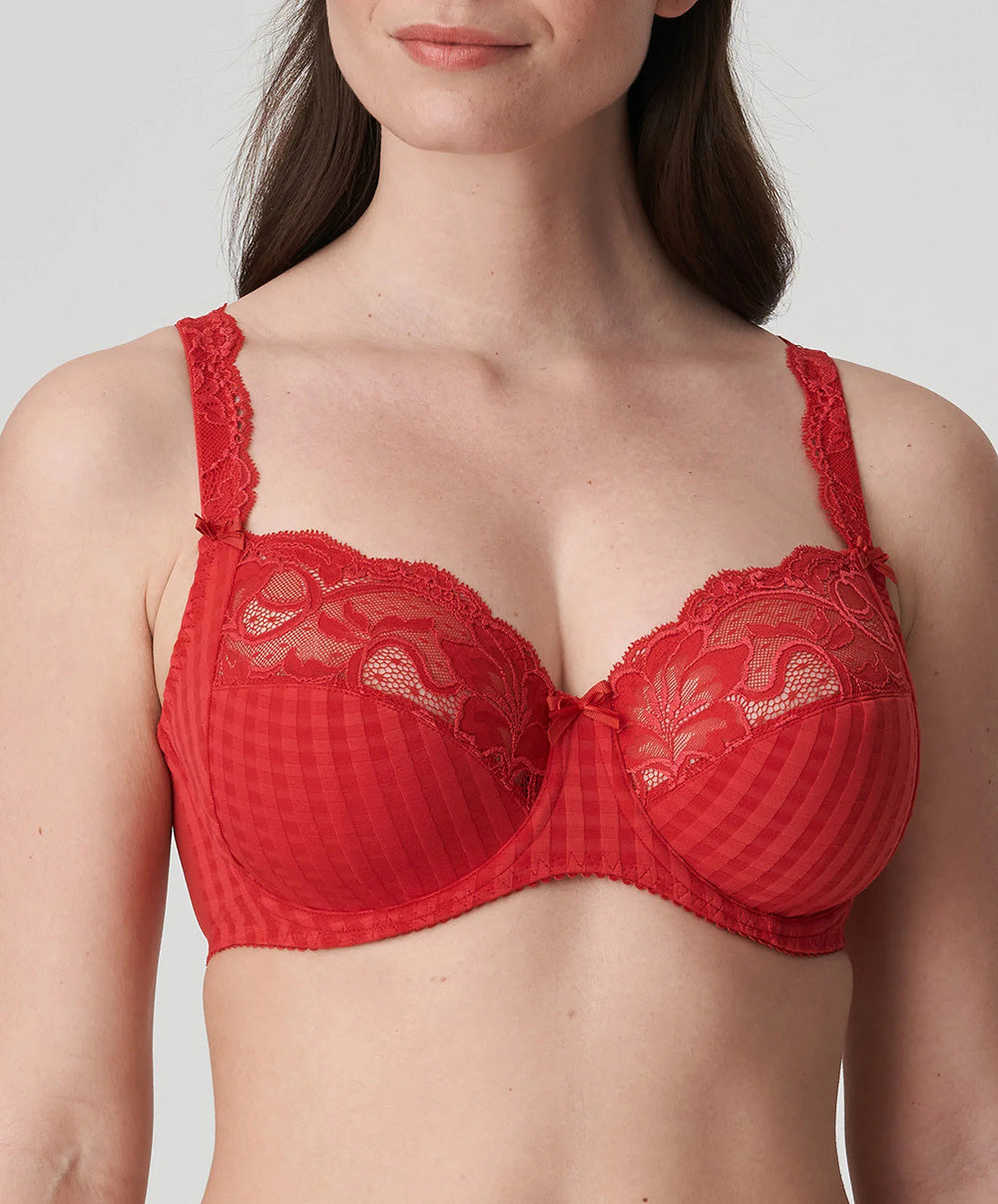 Soutien-gorge armatures emboitant 3 parties dentelle PrimaDonna Madison rouge scarlet 0162120-0162121-SCA