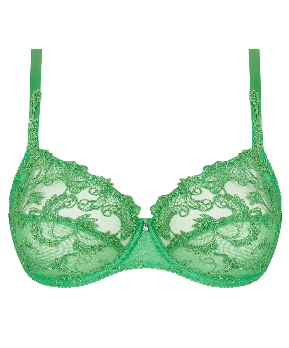 Soutien-gorge armatures grande taille "Bien-être" Lise Charmel Dressing Floral émeraude BCC6188-DE