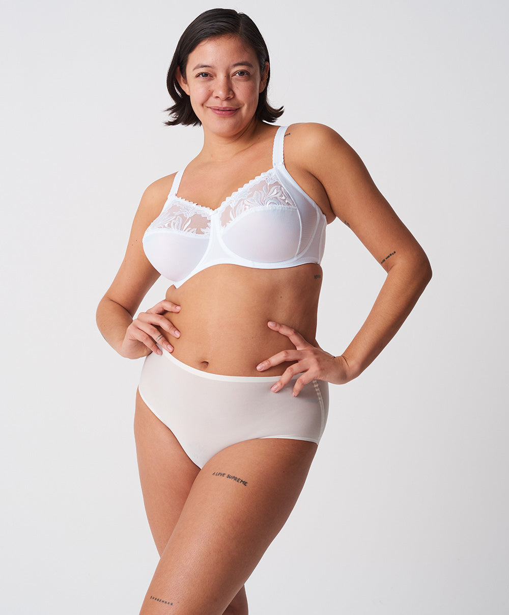 Soutien-gorge armatures grande taille emboitant 3 parties Chantelle Amazone blanc C21010-010