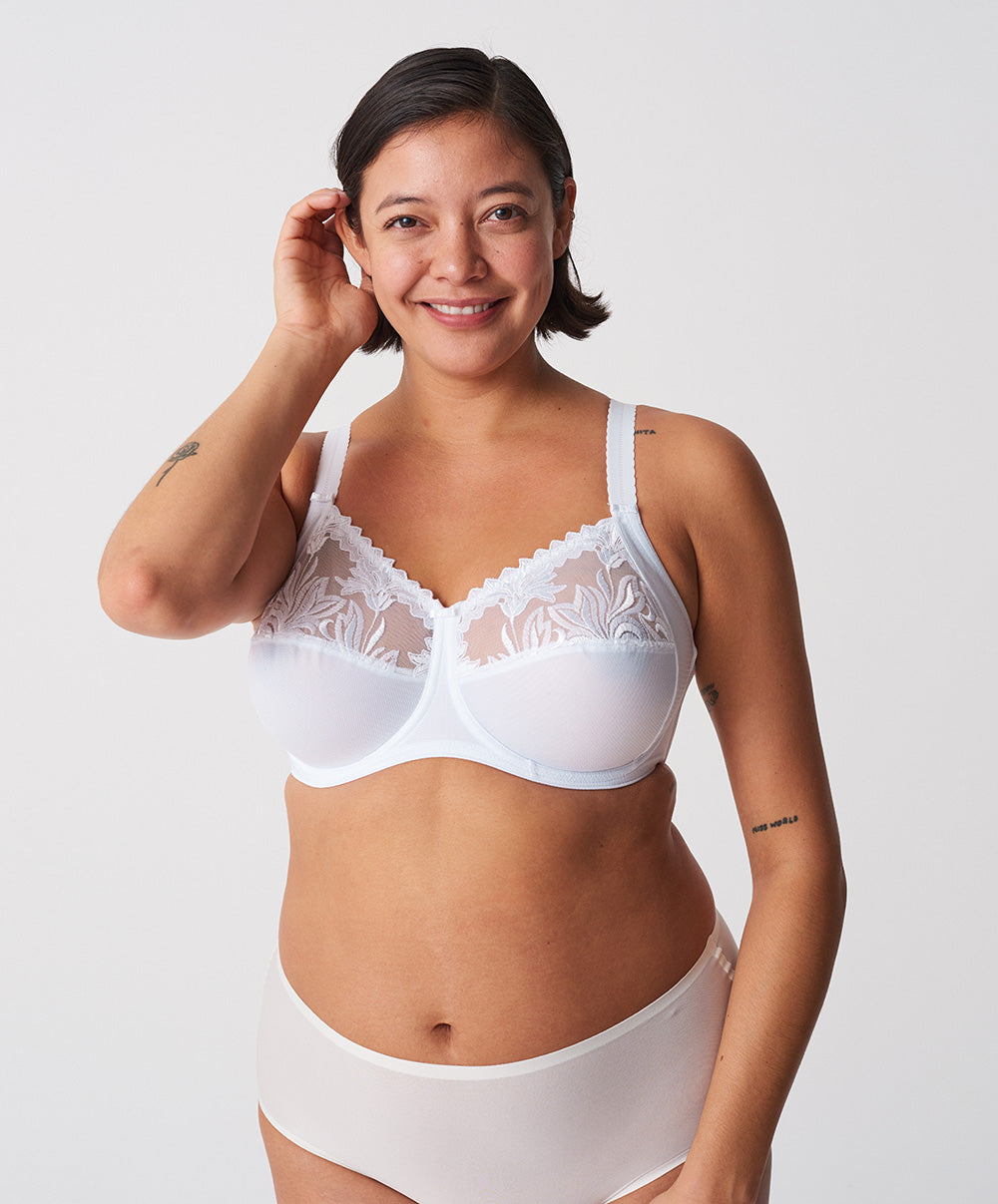 Soutien-gorge armatures grande taille emboitant 3 parties Chantelle Amazone blanc C21010-010