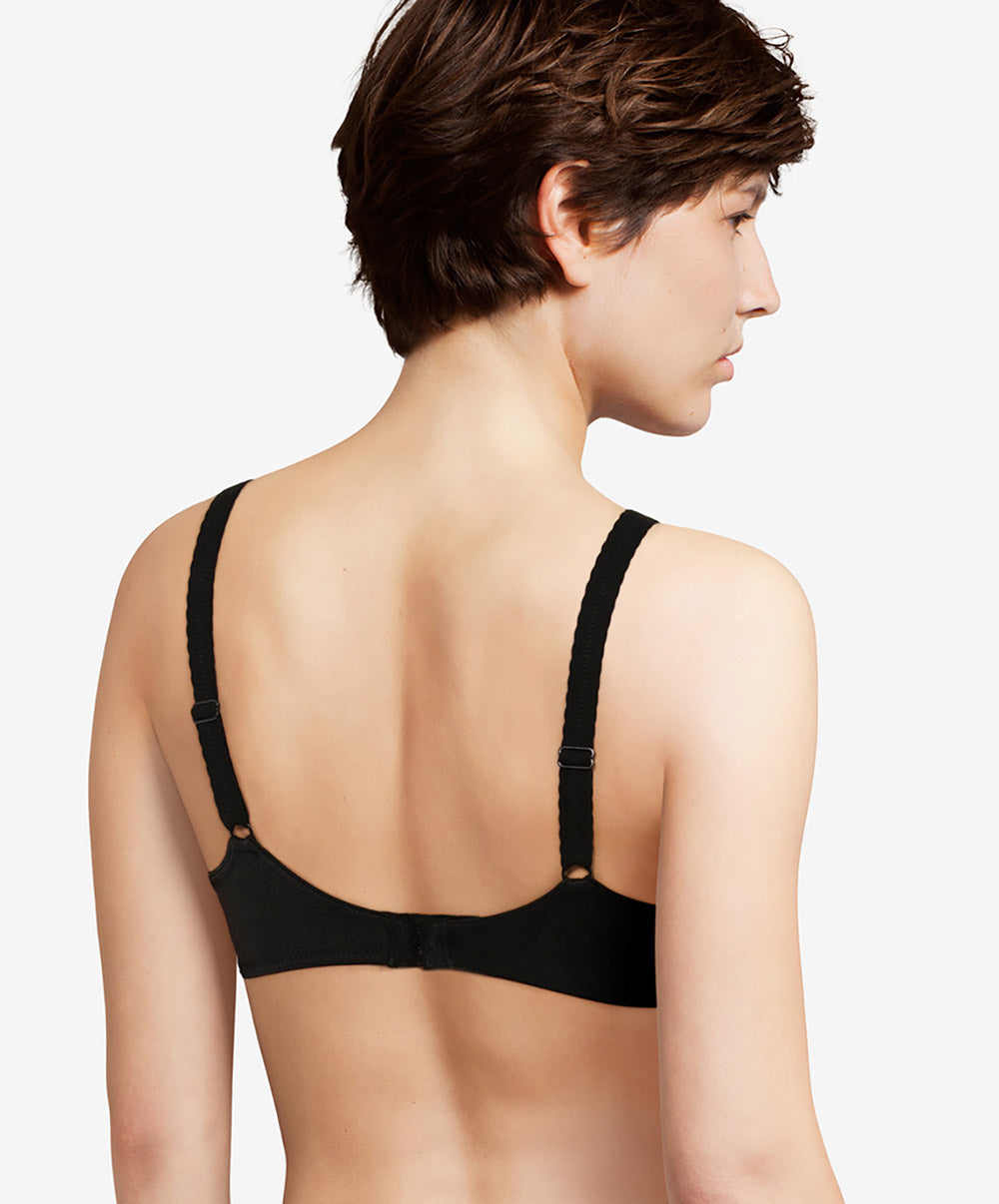 Soutien-gorge armatures grande taille emboitant 3 parties Chantelle Amazone noir C21010-011