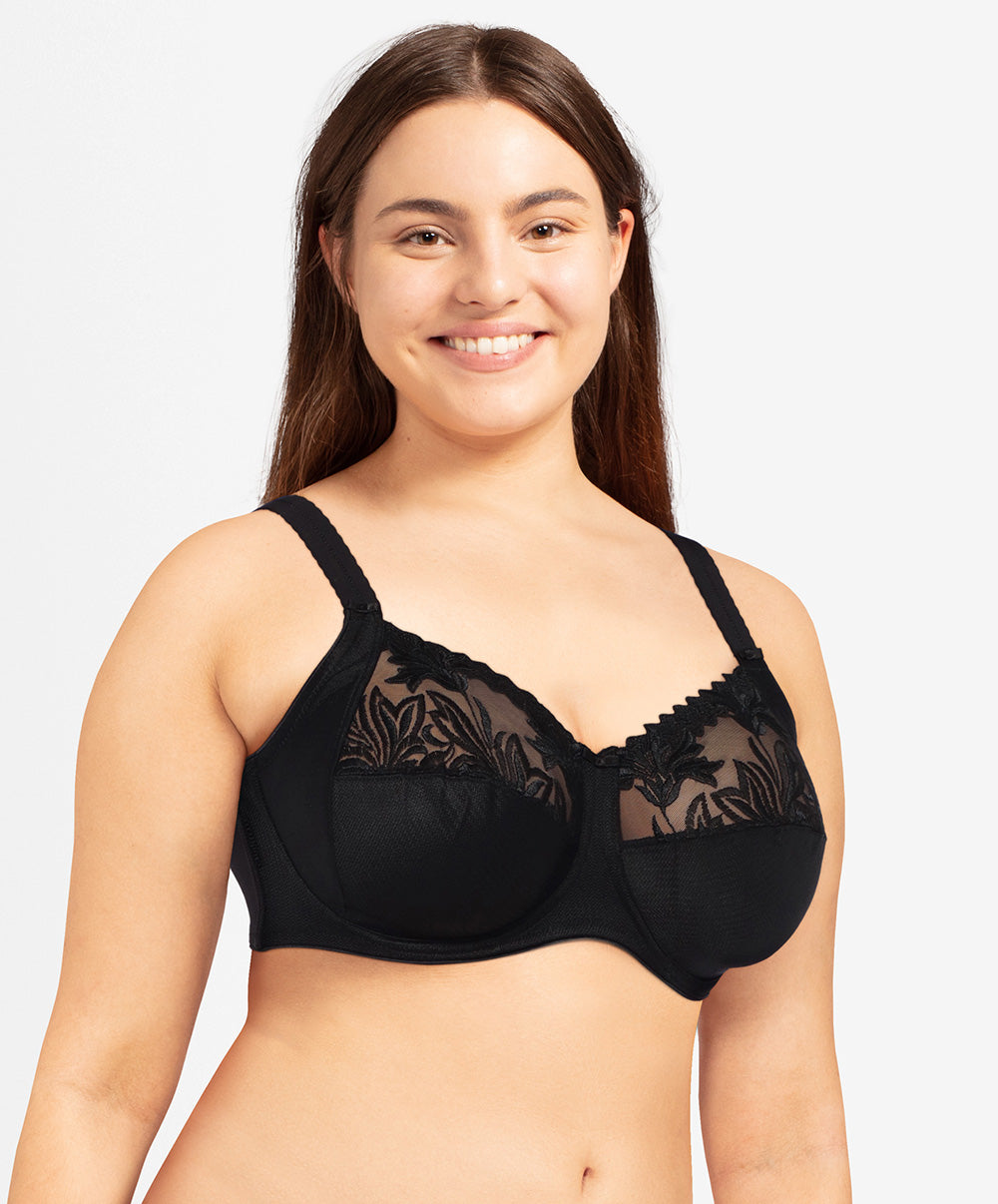 Soutien-gorge armatures grande taille emboitant 3 parties Chantelle Amazone noir C21010-011