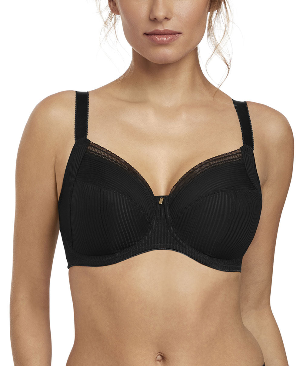 Soutien-gorge couvrant grande taille à armatures renforts latéraux Fantasie Fusion noir FL3091-BLK