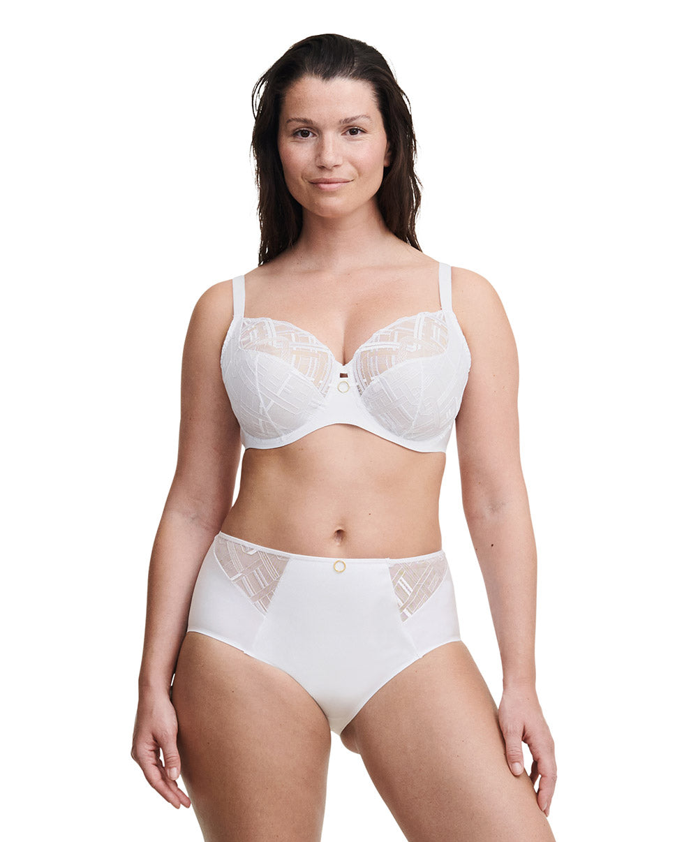 Soutien-gorge armatures très enveloppant grande taille Chantelle Graphic Support blanc C21S10-010