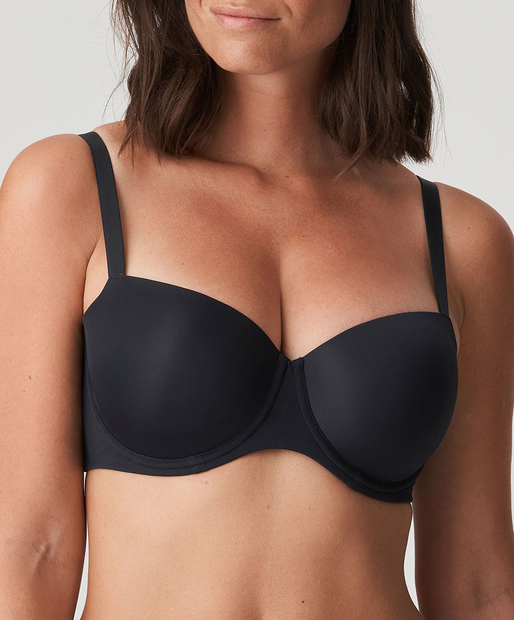Soutien-gorge balconnet grande taille rembourré lisse invisible à armatures PrimaDonna Figuras charbon 0263252-CHB