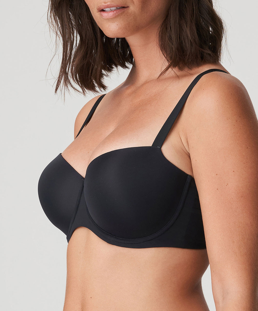 Soutien-gorge balconnet grande taille rembourré lisse invisible à armatures PrimaDonna Figuras charbon 0263252-CHB