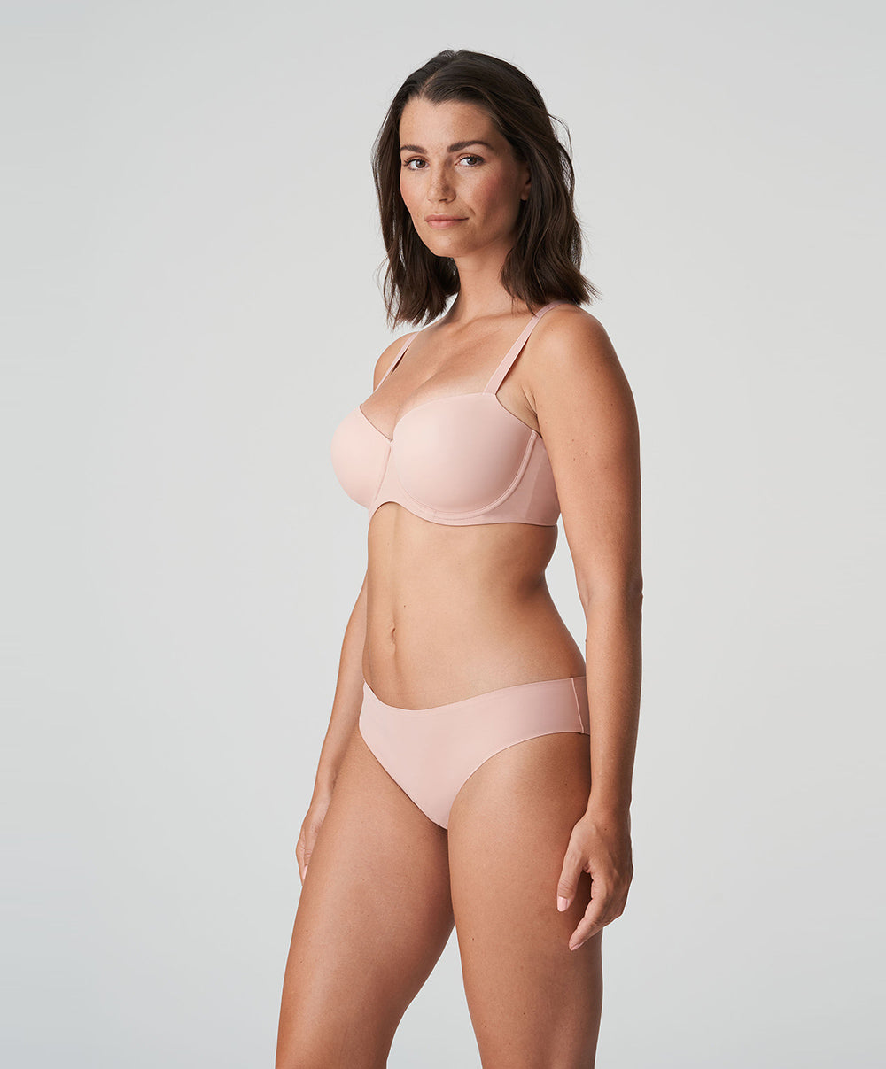 Soutien-gorge balconnet grande taille rembourré lisse invisible à armatures PrimaDonna Figuras rose poudré 0263252-PWD