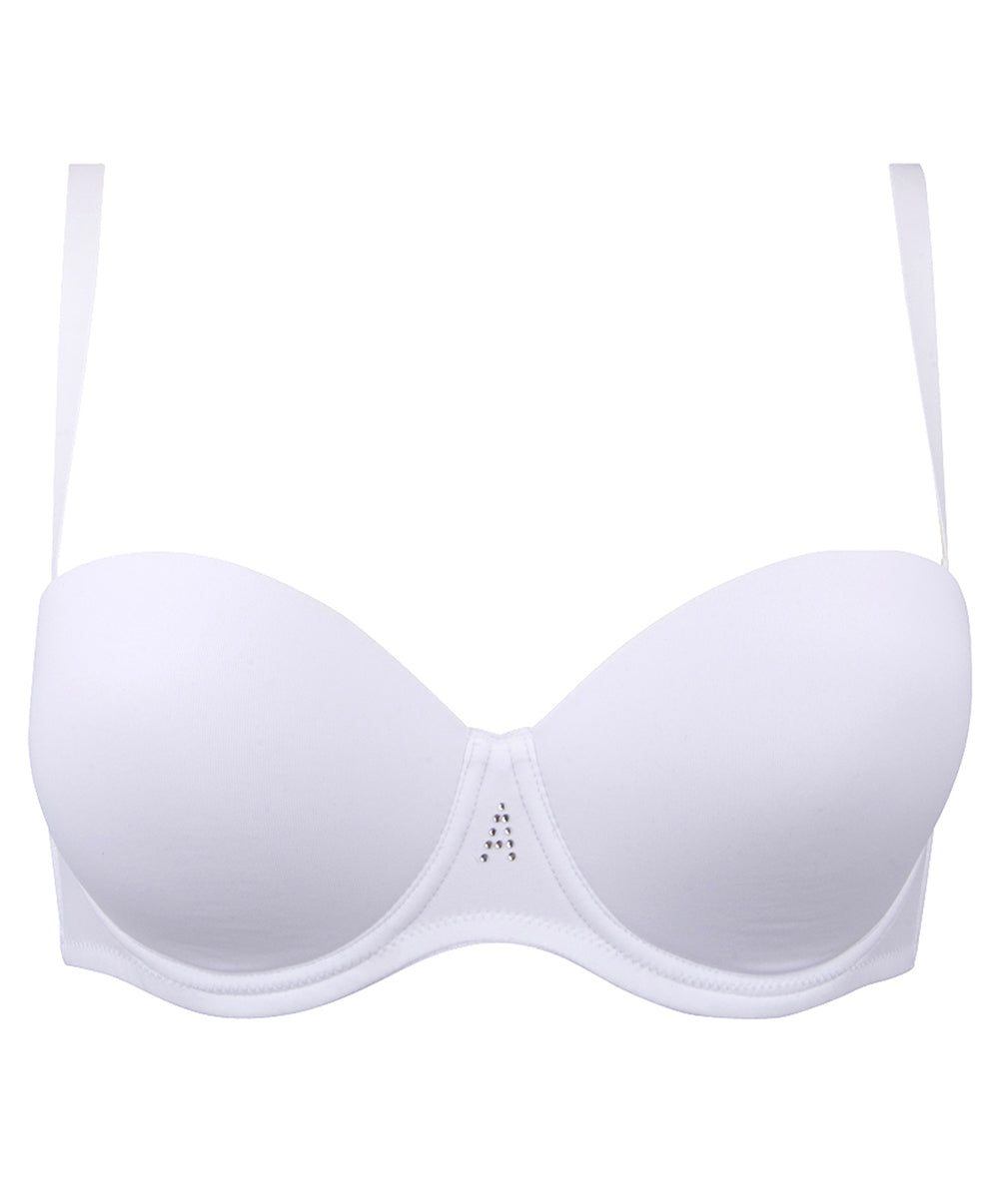 Soutien-gorge bandeau bretelles amovibles Antigel de Lise Charmel Culte Beauté blanc ECH5666-BL