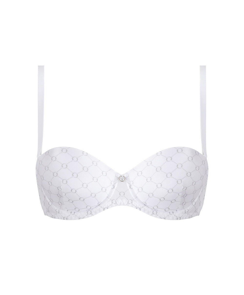 Soutien-gorge bandeau bretelles amovibles Antigel de Lise Charmel Bijou du jour blanc ECH5632-BB