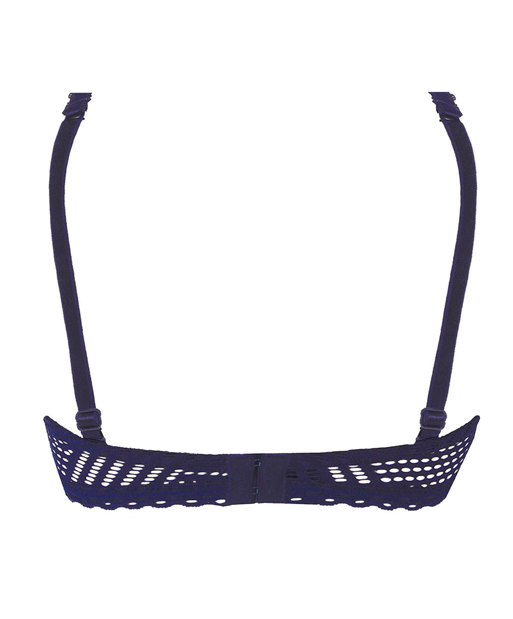 Soutien-gorge bandeau bretelles amovibles Antigel de Lise Charmel Tressage Graphic marine ECC8337-5637-TM