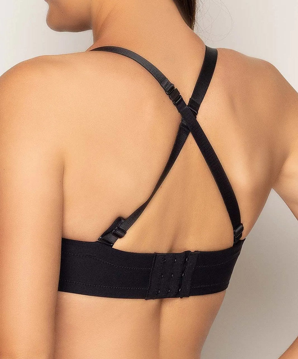 Soutien-gorge bandeau bretelles amovibles grande taille Antigel de Lise Charmel Culte Beauté noir FCH5666-NO