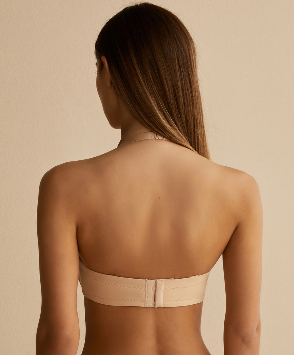 Soutien-gorge bandeau bretelles amovibles grande taille Antigel de Lise Charmel Culte Beauté skin rosé FCH5666-SR