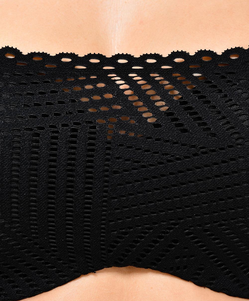 Soutien-gorge bandeau coque tressage graphic Antigel de Lise Charmel Noir ECC5637-8337-TN