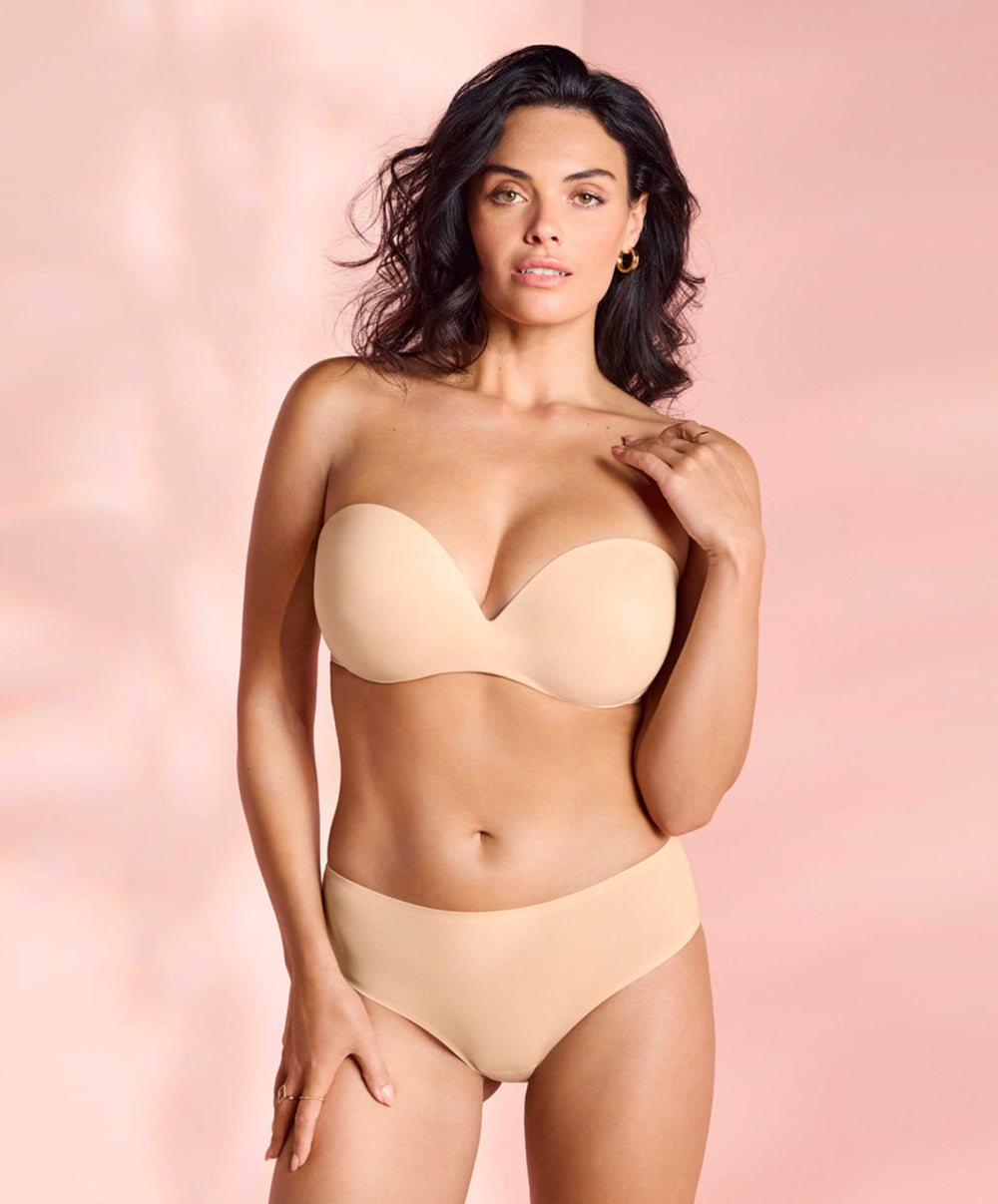 Soutien-gorge bandeau moulé bretelles amovibles invisible grande taille Wacoal Inès Secret frappe WE601011-FRP
