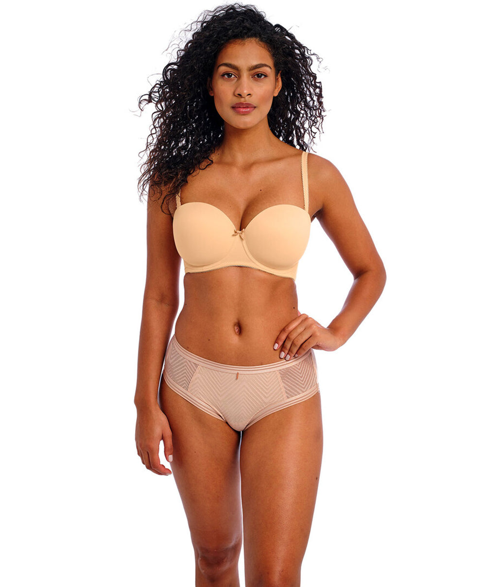 Soutien-gorge bandeau moulé armatures bretelles amovibles Freya Deco nude AA4233-NUE