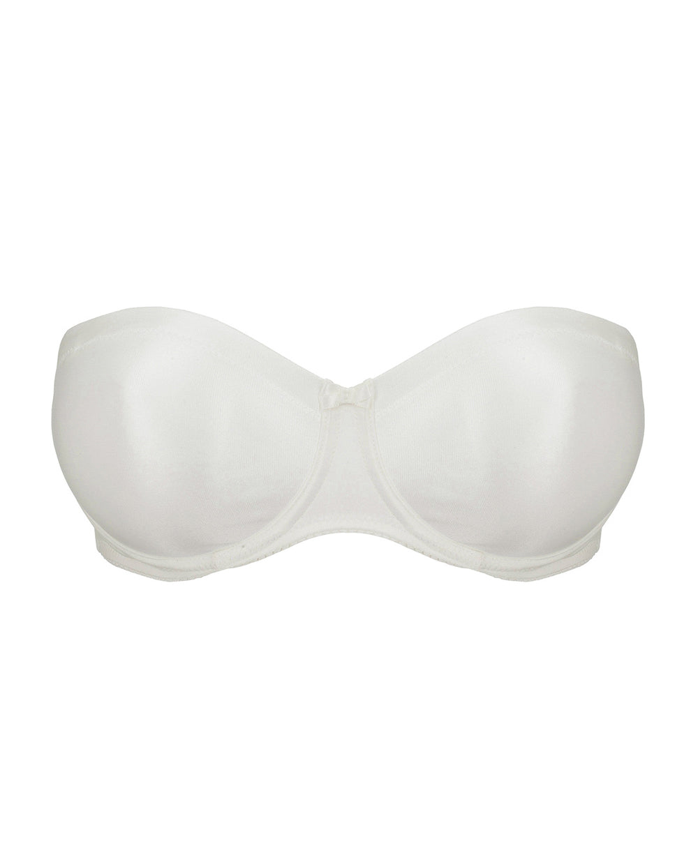 Soutien-gorge bandeau moulé lisse bretelles amovibles invisible à armatures PrimaDonna Satin noir 0161331-NAT