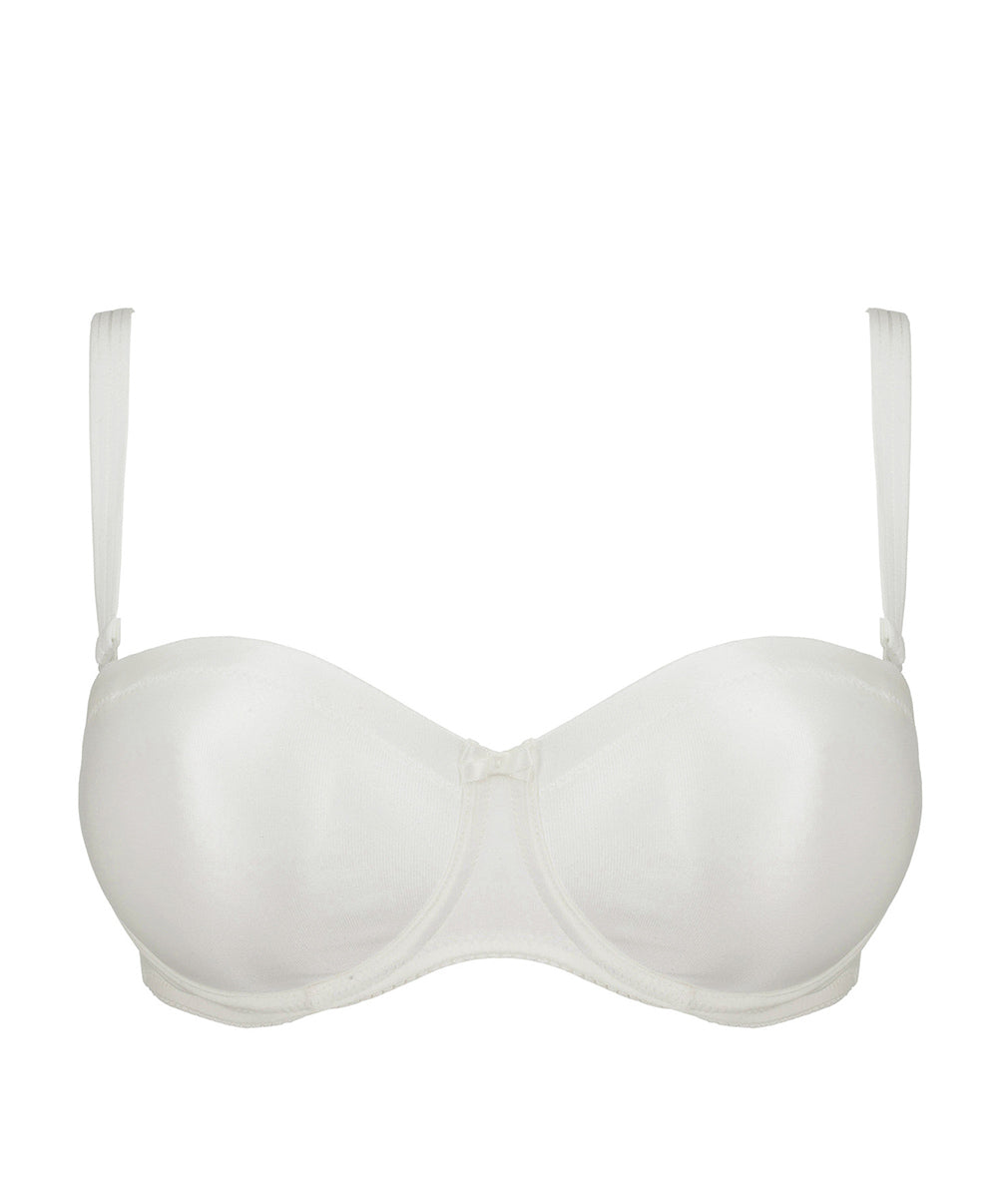 Soutien-gorge bandeau moulé lisse bretelles amovibles invisible à armatures PrimaDonna Satin noir 0161331-NAT