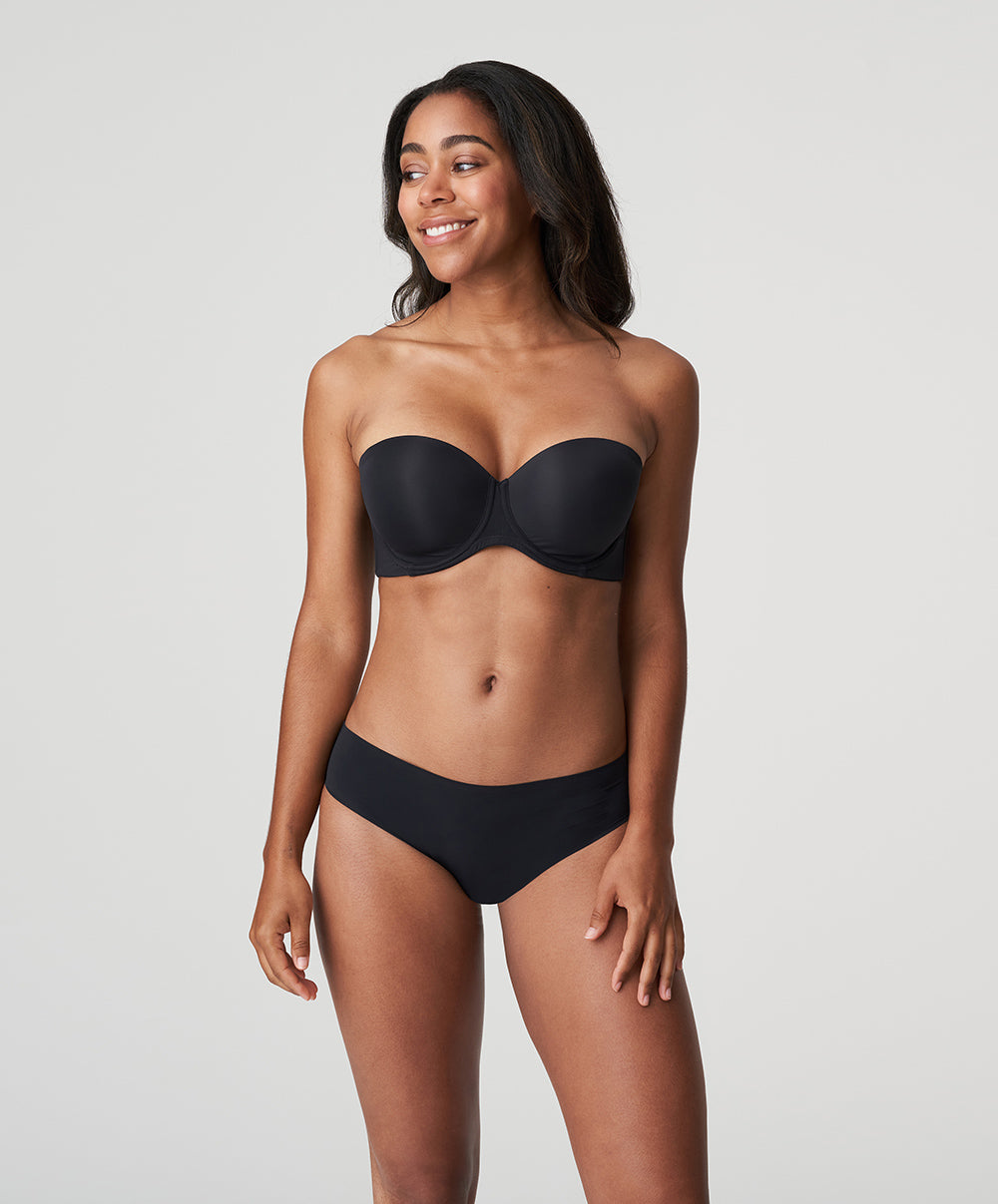 Soutien-gorge bandeau rembourré lisse bretelles amovibles invisible à armatures PrimaDonna Figuras charbon 0263258-CHB