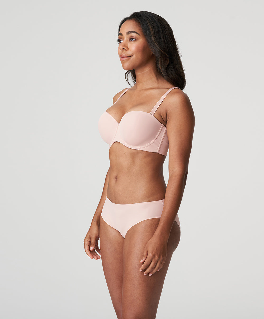 Soutien-gorge bandeau rembourré lisse bretelles amovibles invisible à armatures PrimaDonna Figuras rose poudré 0263258-PWD