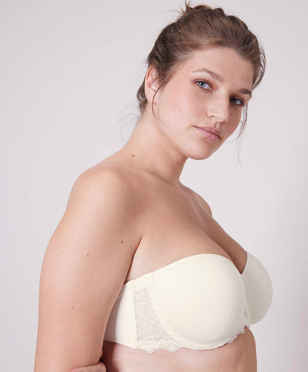 Soutien-gorge bandeau sans bretelles moulé spacer Simone Pérèle Caresse naturel 12A300-030