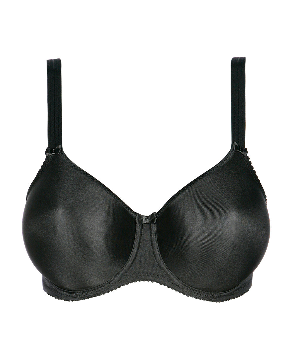 Soutien-gorge bonnets moulés lisses à armatures invisible PrimaDonna Satin noir 0161330-ZWA