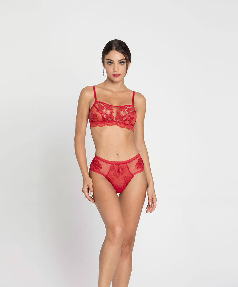 Soutien-gorge brassière souple Lise Charmel Glamour Couture rouge ACH5907-GD
