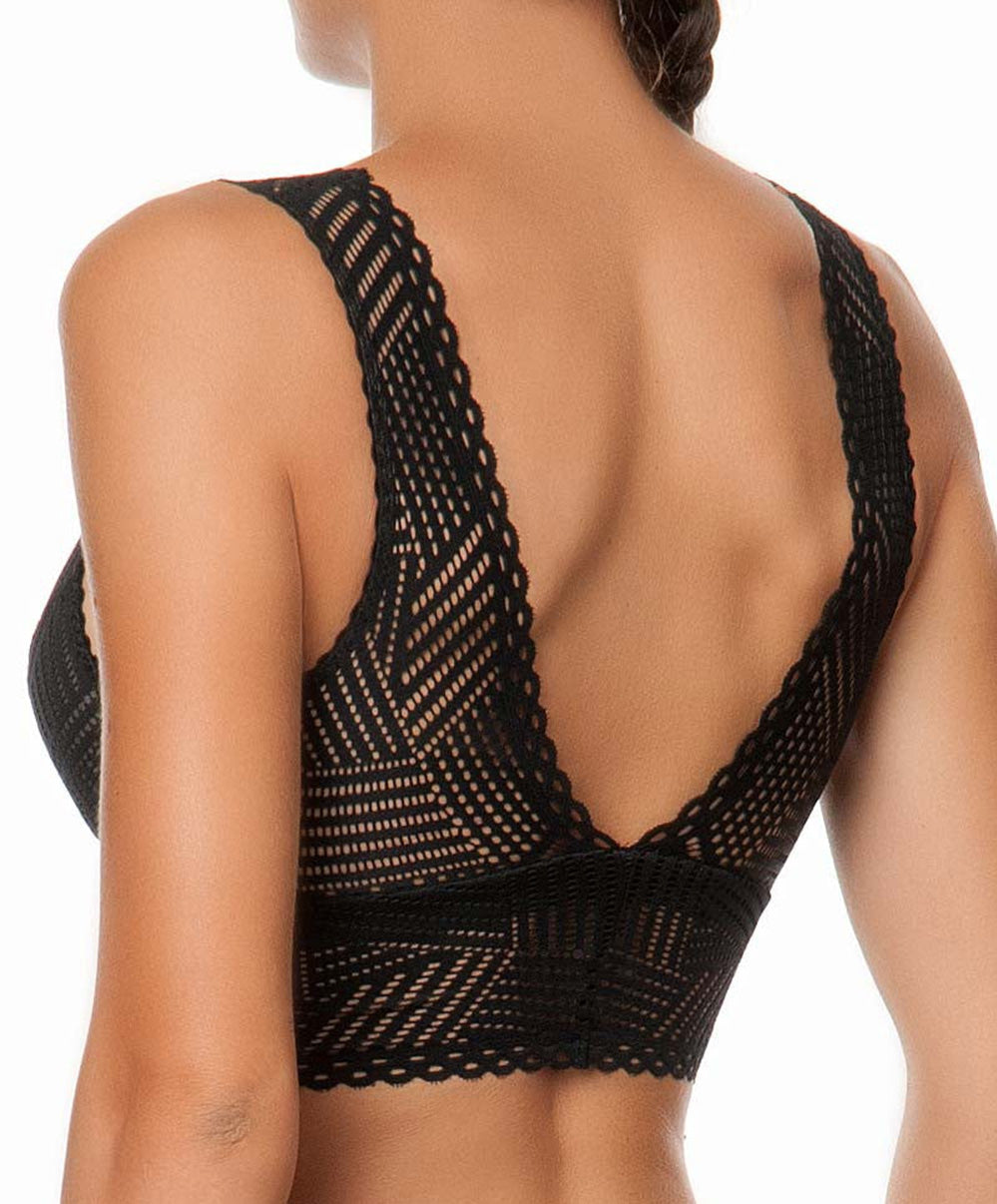 Soutien-gorge bustier tressage graphic Antigel de Lise Charmel Noir ELC6237-TN