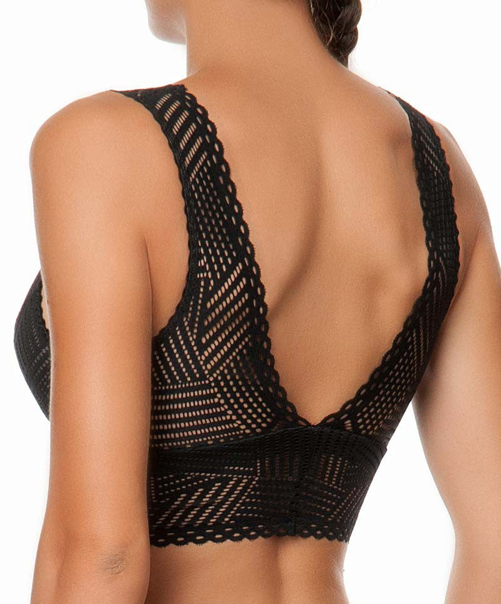 Soutien-gorge bustier tressage graphic Antigel de Lise Charmel Noir ELC6237-TN