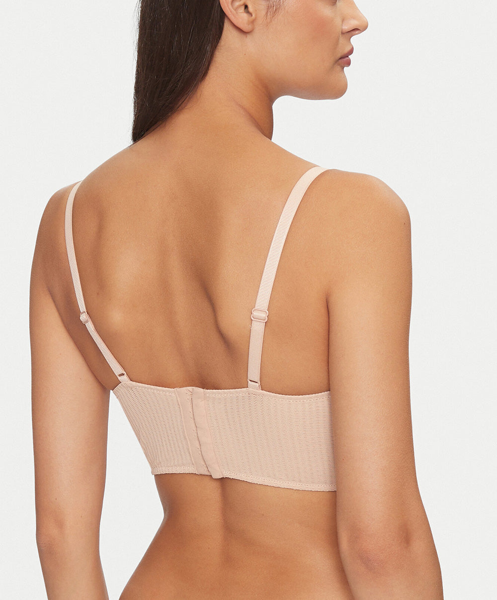 Soutien-gorge bustier sexy Chantelle Spice clay nude noir C22BK6-0JK