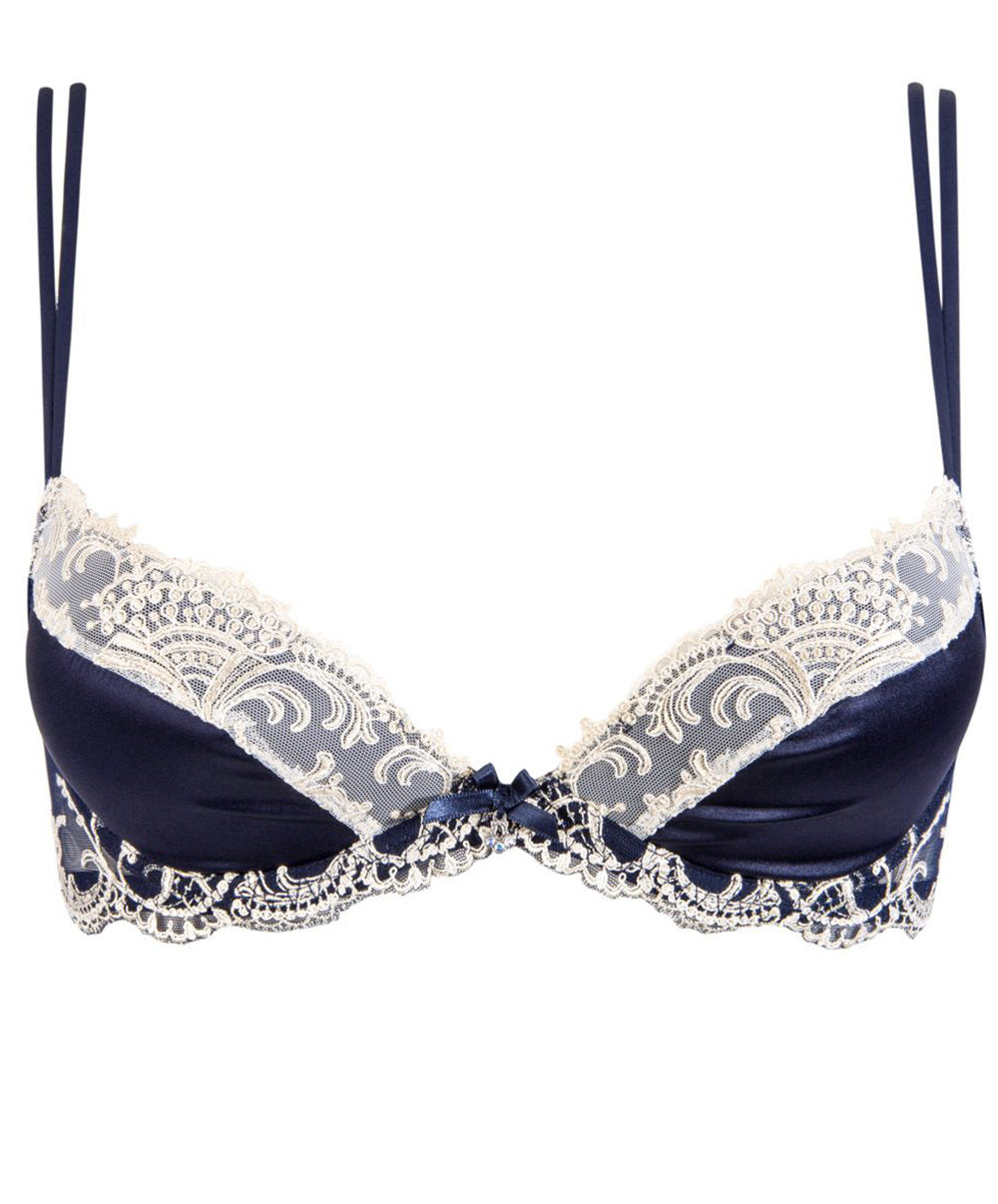 Soutien-gorge charmel bra push-up Splendeur soie Lise Charmel Bleu fonce ensemble