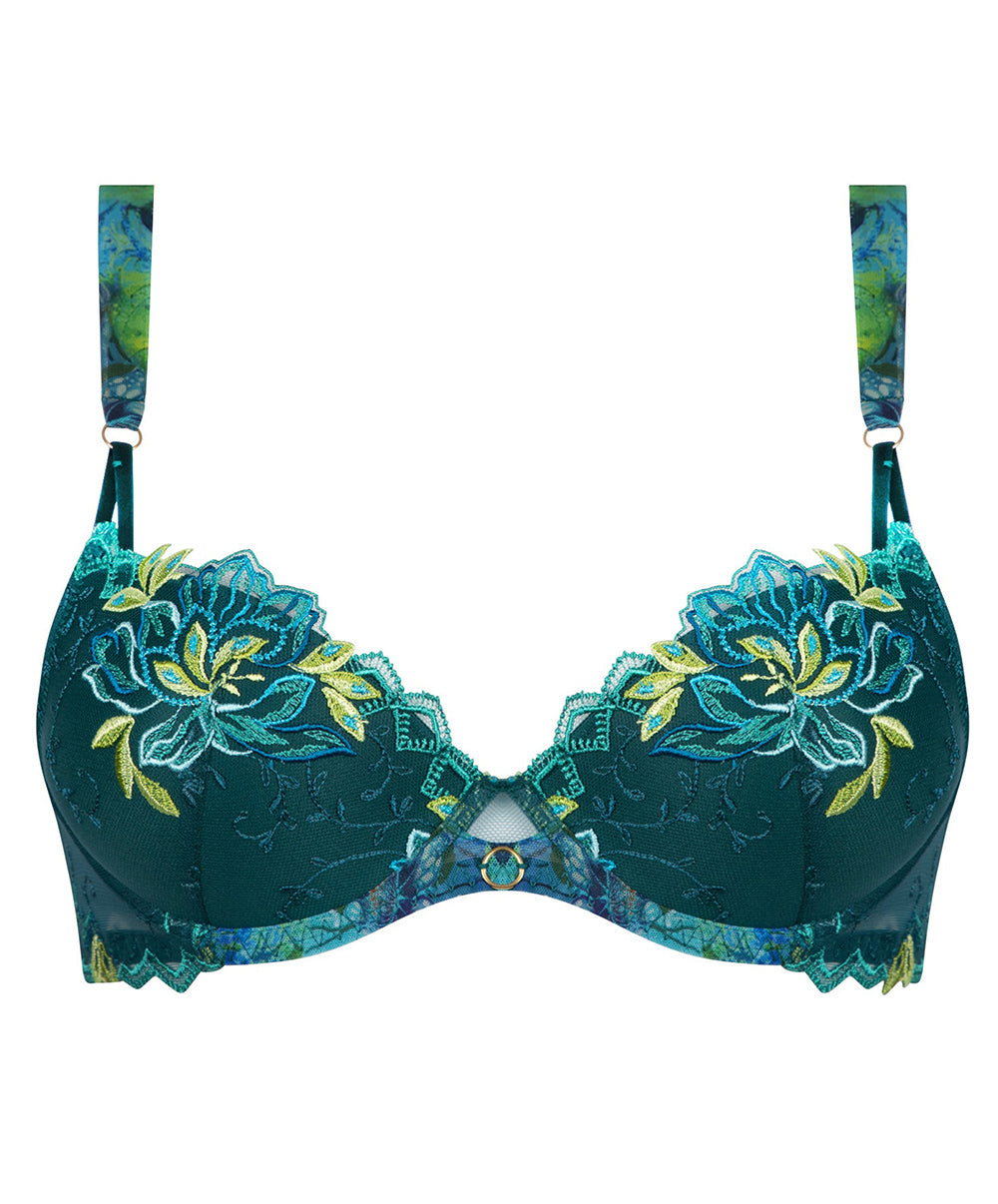 Soutien-gorge coque moulé Lise Charmel Grâce Aquatique floral aqua ACH8593-FA