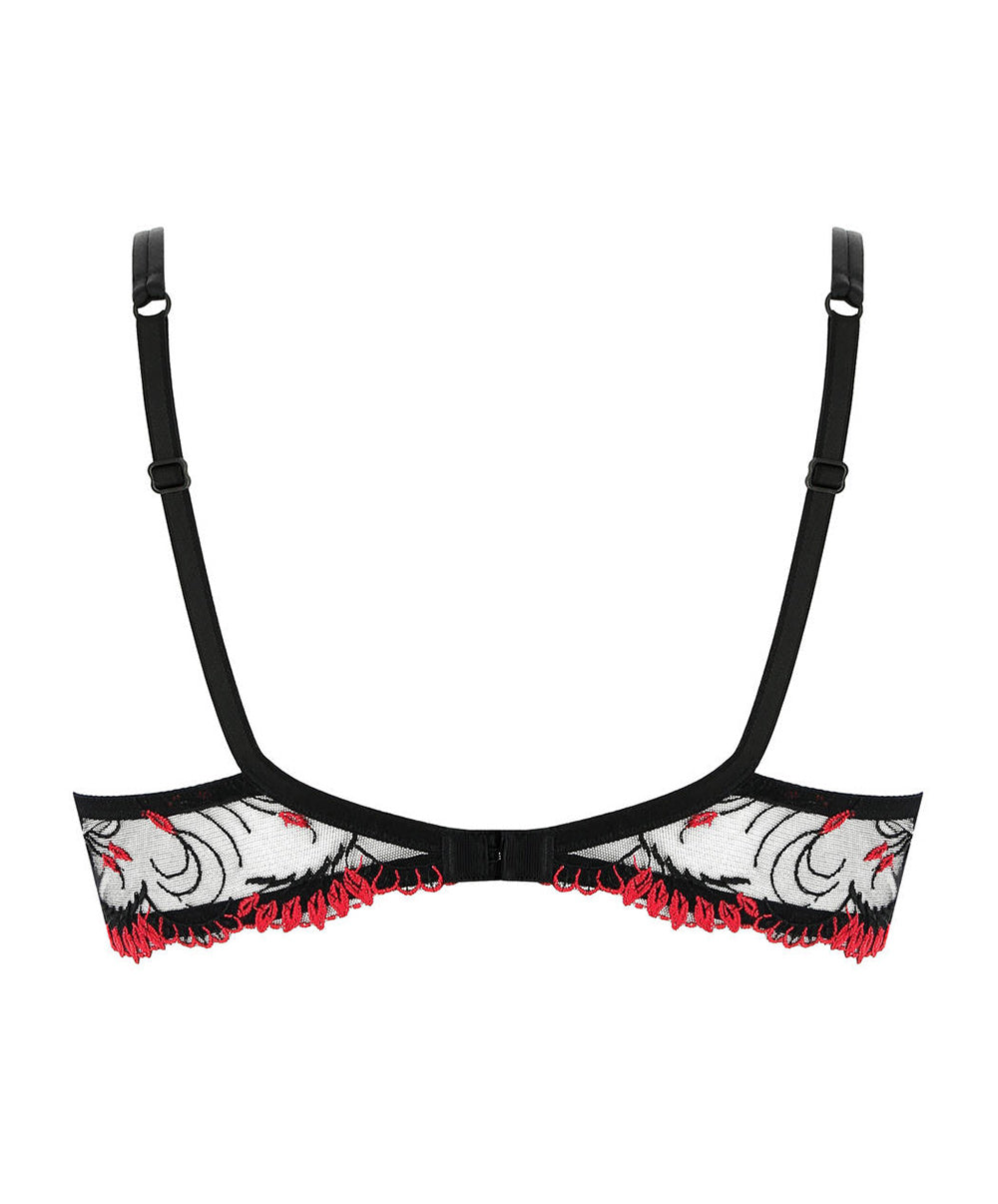 Soutien-gorge coque Lise Charmel Écrin Désir noir et rouge