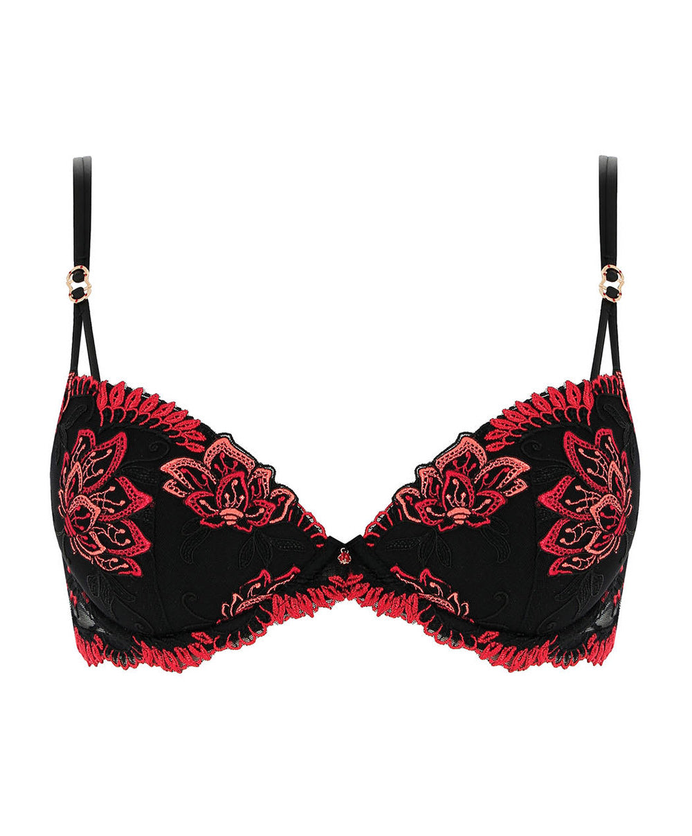 Soutien-gorge coque Lise Charmel Écrin Désir noir et rouge
