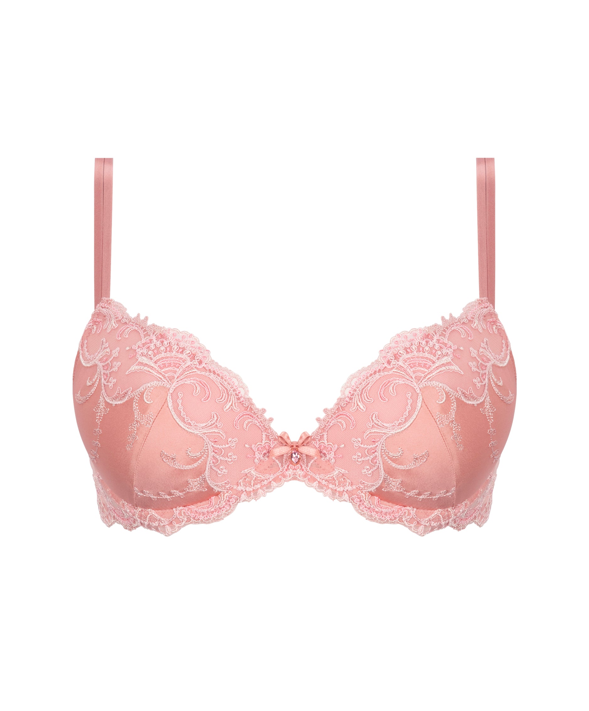 Soutien-gorge coque en soie Lise Charmel Splendeur soie rose vintage ACC8580-SU