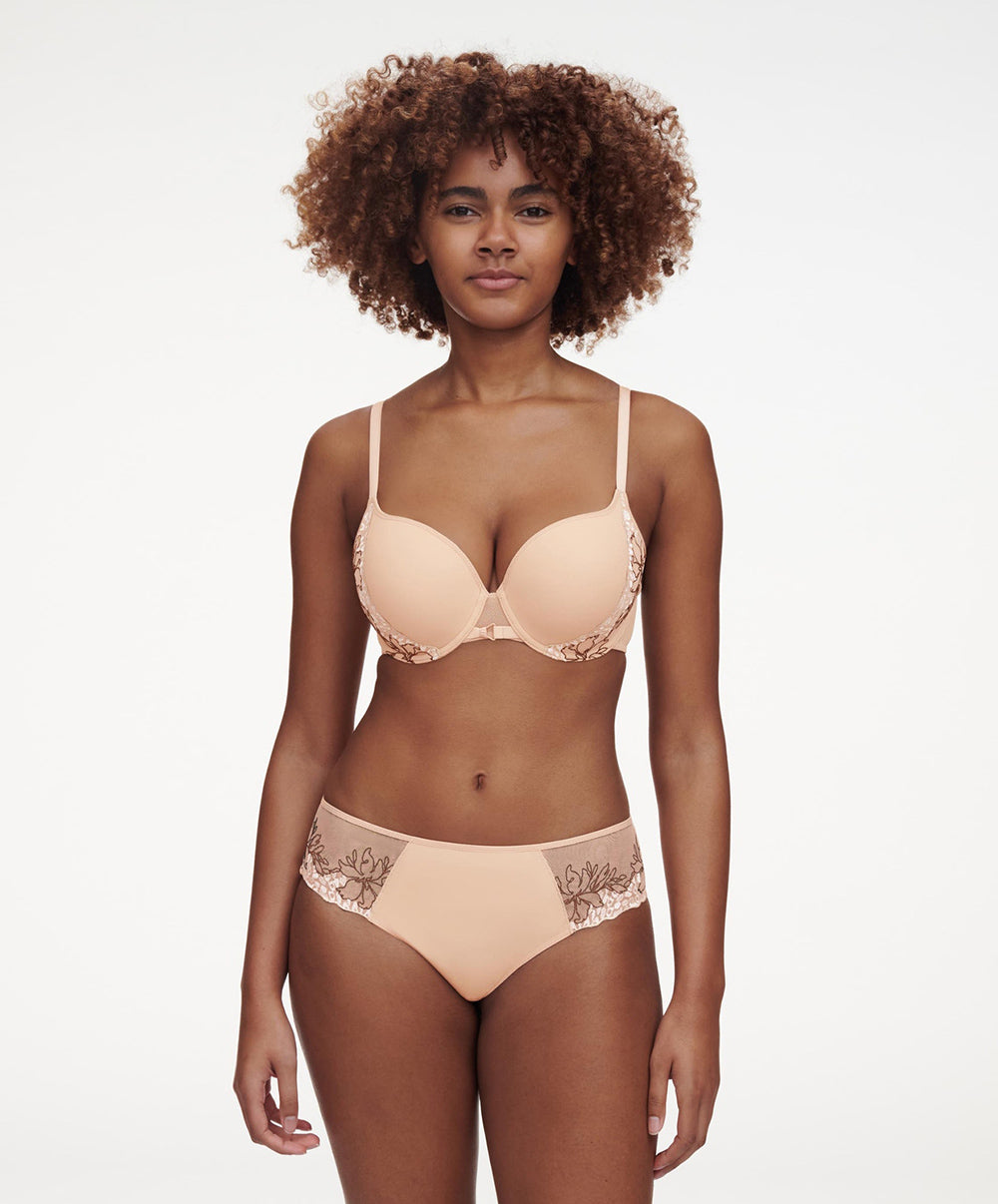 Soutien-gorge coque enveloppant Chantelle Spice clay nude noir C22BN0-0JK