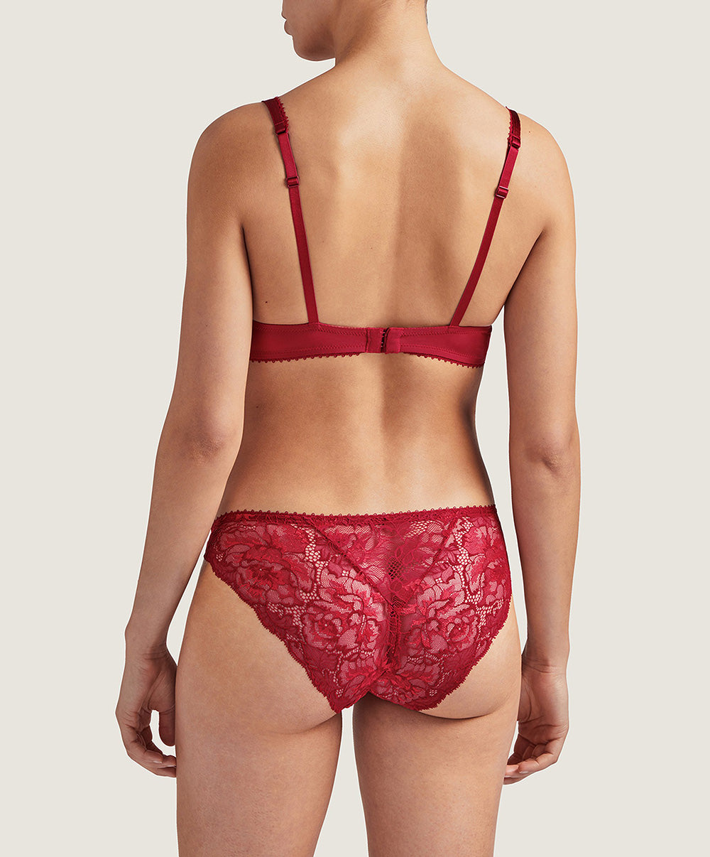 Soutien-gorge coque forme corbeille rouge Aube Amoureuse rouge Aubade QA04-ROAM