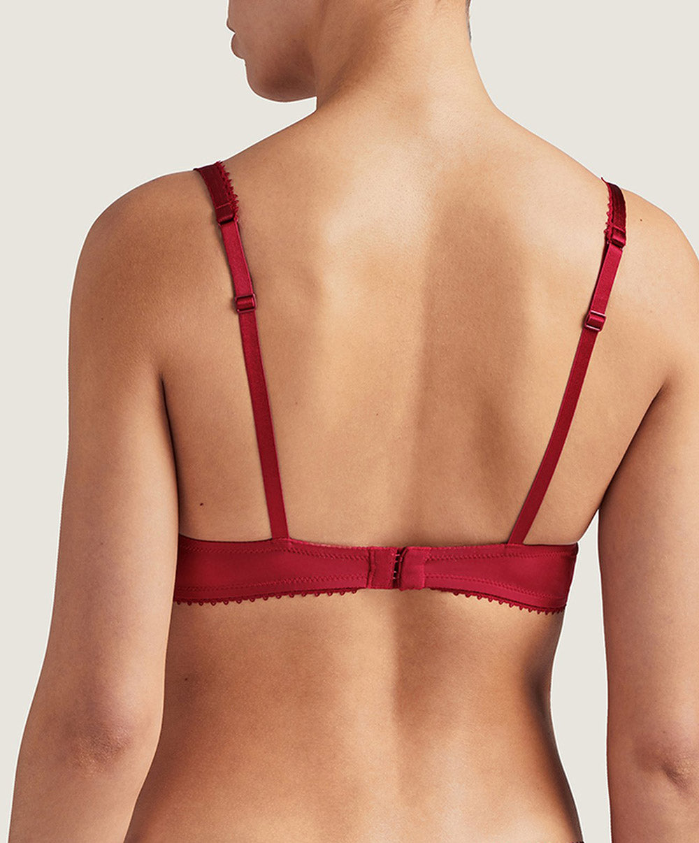 Soutien-gorge coque forme corbeille rouge Aube Amoureuse rouge Aubade QA04-ROAM